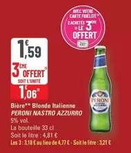 Peroni - Bière Blonde Italienne Nastro Azzurro offre à 1,59€ sur G20