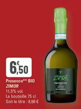 Zimor - Prosecco offre à 6,5€ sur G20