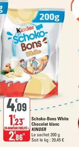 Ferrero - Schoko-bons White Chocolat Blanc Kinder  offre à 4,09€ sur G20