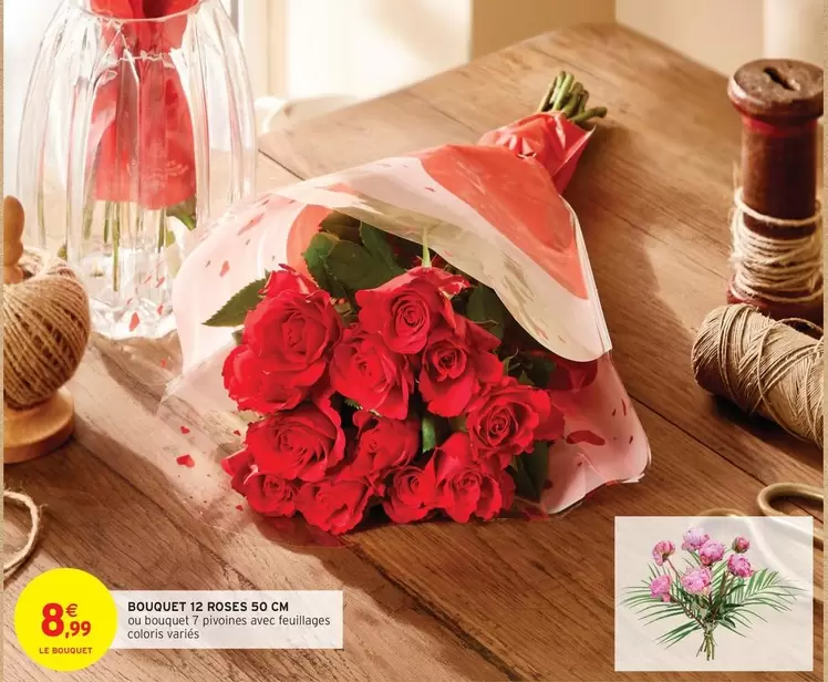 Bouquet 12 Roses  offre à 8,99€ sur Intermarché Express