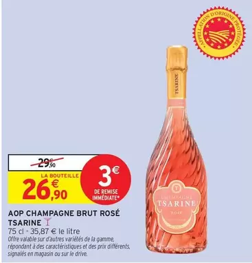 Brut - Aop Champagne  Rosé offre à 26,9€ sur Intermarché Express