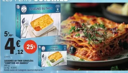 Comptoir Des Marees - Lasagnes Au Thon Surgelées offre à 4,12€ sur E.Leclerc
