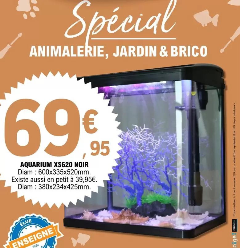 Aquarium Xs620 Noir offre à 69,95€ sur E.Leclerc