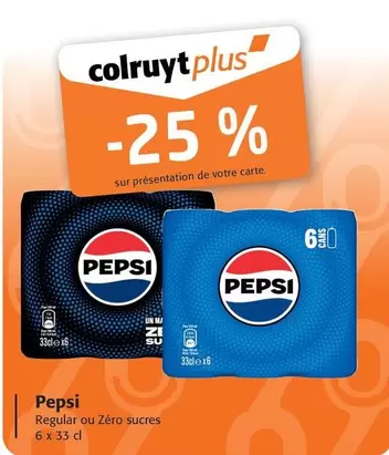 Pepsi - Regular  offre sur Colruyt