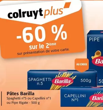 Barilla - Pâtes offre sur Colruyt