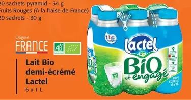 Lactel - Lait Bio Demi-Écrémé offre sur Colruyt