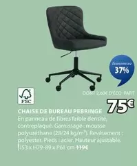 Chaise De Bureau Pebringe offre à 75€ sur JYSK