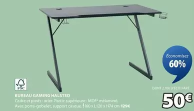 Bureau Gaming Halsted offre à 50€ sur JYSK