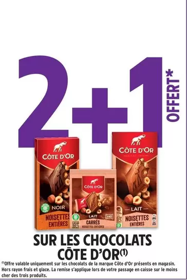 Côte d'or - Sur Les Chocolats offre sur Intermarché