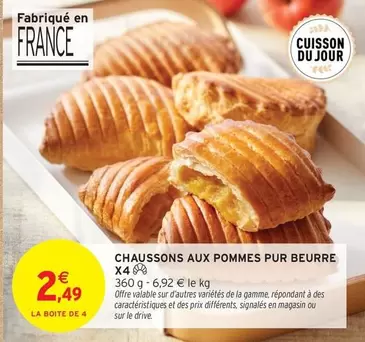 Signal - Chaussons Aux Pommes Pur Beurre offre à 2,49€ sur Intermarché