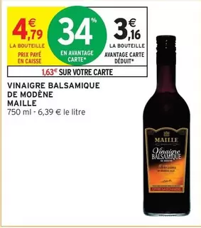 Maille - Vinaigre Balsamique De Modène offre à 3,16€ sur Intermarché