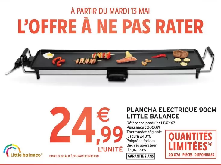 Little balance - Plancha Electrique 90cm offre à 24,99€ sur Intermarché
