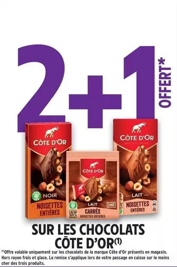 Côte d'or - Sur Les Chocolats offre sur Intermarché