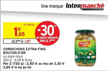 Bouton D'Or - Cornichons Extra-fins offre à 1,65€ sur Intermarché