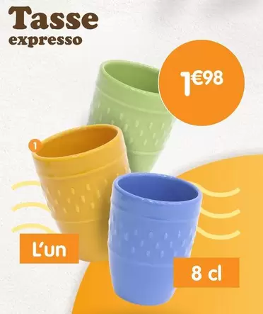 Tasse Expresso offre à 1,98€ sur B&M