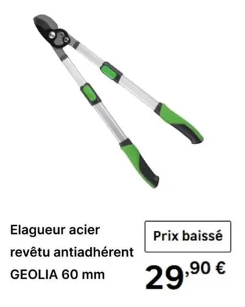 Geolia - Elagueur Acier Revêtu Antiadhérent offre à 29,9€ sur Leroy Merlin