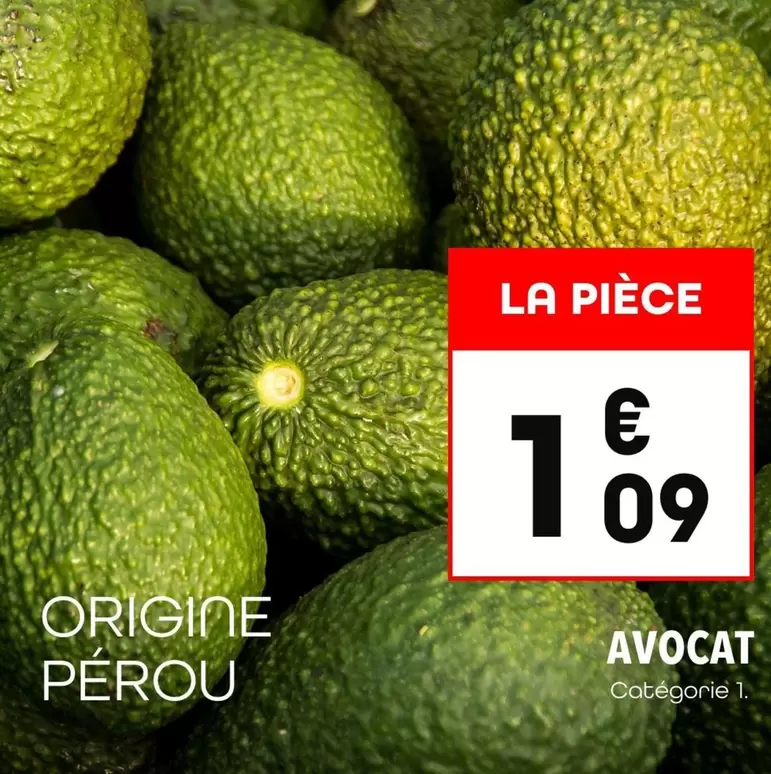 Avocat offre à 1,09€ sur Supeco