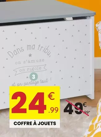 Coffre À Jouets offre à 24,99€ sur Stokomani