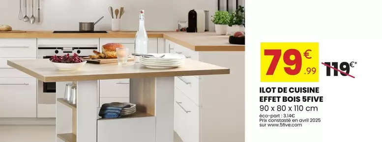5five - Cusine Effet Bois offre à 79,99€ sur Stokomani