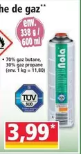 Nola - Cartouche De Gaz offre à 3,99€ sur Norma