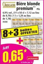 Oberlager - Bière Blonde Premium offre à 0,65€ sur Norma
