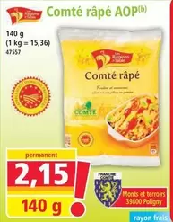 Les Régions À Table - Comté Râpé AOP offre à 2,15€ sur Norma
