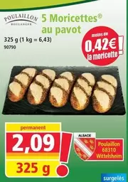 Poulaillon - 5 Moricettes Au Pavot offre à 2,09€ sur Norma