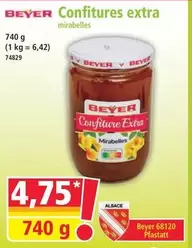 Beyer - Confitures Extra offre à 4,75€ sur Norma