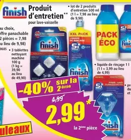 Finish - Produit D'Entretien offre à 4,99€ sur Norma