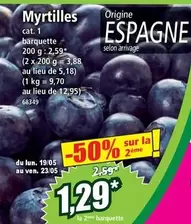 Myrtilles offre à 2,59€ sur Norma
