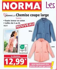 Norma - Chemise Coupe Large offre à 12,99€ sur Norma