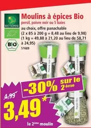 Moulins À Épices Bio offre à 3,49€ sur Norma