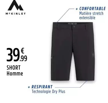Mc Kinley - Short  offre à 39,99€ sur Intersport