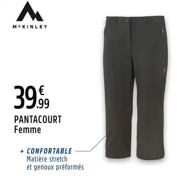 Mc Kinley - Pantacourt  offre à 39,99€ sur Intersport