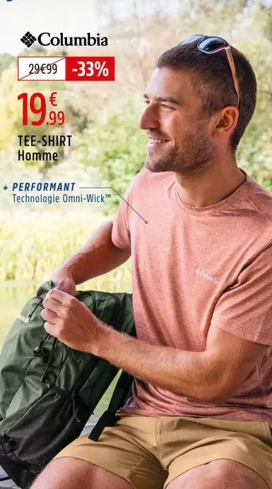 Columbia - Tee-Shirt  offre à 19,99€ sur Intersport
