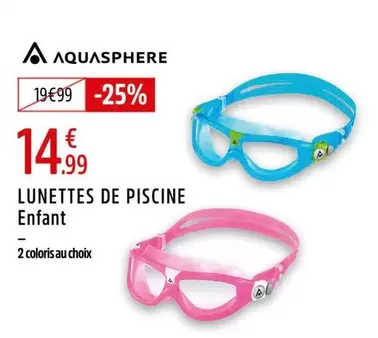 Lunettes De Piscine Enfant offre à 14,99€ sur Intersport