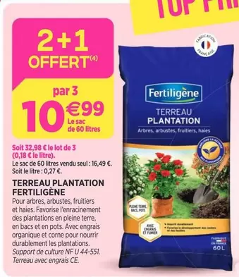 Fertiligène - Terreau Plantation offre à 16,49€ sur Delbard