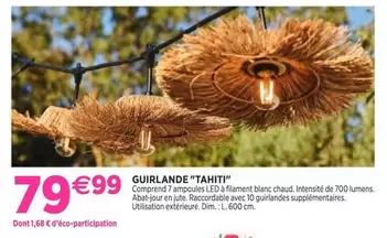 Tahiti - Guirlande "tahit" offre à 79,99€ sur Delbard
