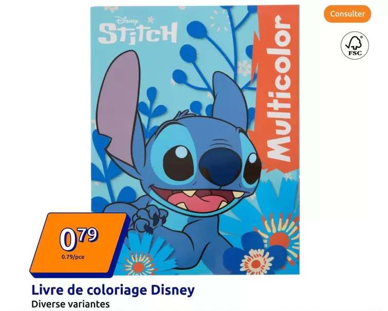 Disney - Livre De Coloriage offre à 0,79€ sur Action