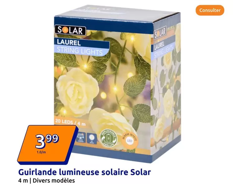 Solar - Guirlande Lumineuse Solaire offre à 3,99€ sur Action