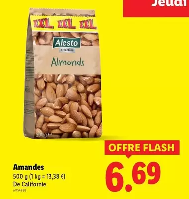 Alesto - Amandes offre à 6,69€ sur Lidl