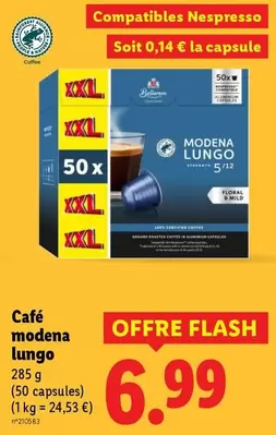 Nespresso - Café Modena Lungo offre à 6,99€ sur Lidl