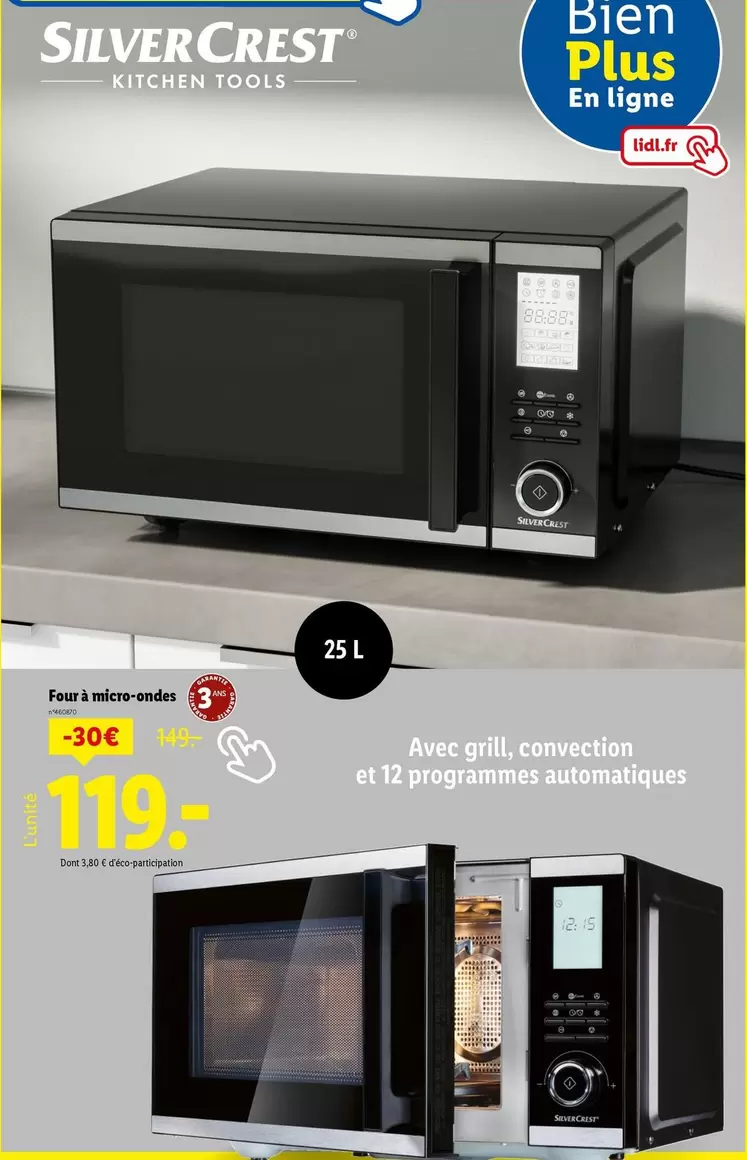 Silvercrest - Four À Micro-ondes offre sur Lidl