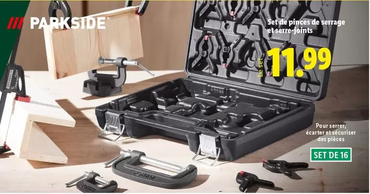 Parkside - Set De Pinces De Serrage Et Serre-Joints offre à 11,99€ sur Lidl