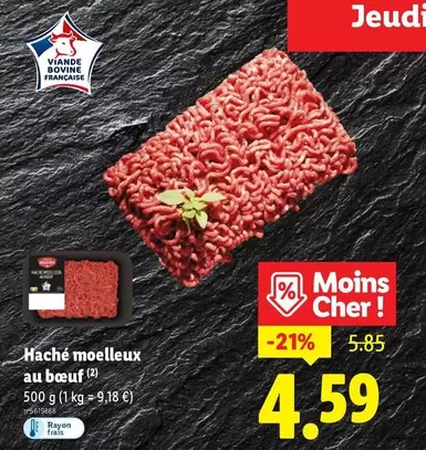 L'etal Du Boucher - Haché Moelleux Au Bœuf offre à 4,59€ sur Lidl