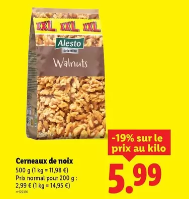 Alesto - Cerneaux De Noix offre à 5,99€ sur Lidl