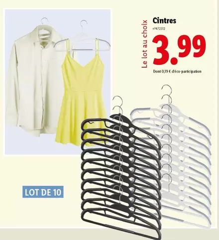 Cintres offre à 3,99€ sur Lidl