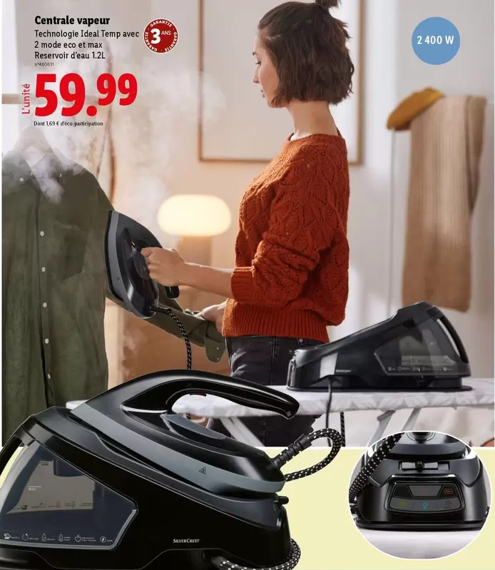 Silvercrest - Centrale Vapeur offre à 59,99€ sur Lidl