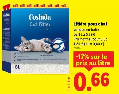 Litière Pour Chat offre à 5,29€ sur Lidl