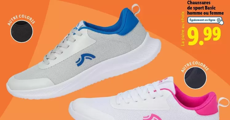 Crivit - Chaussures De Sport Basic Homme Ou Femme offre à 9,99€ sur Lidl